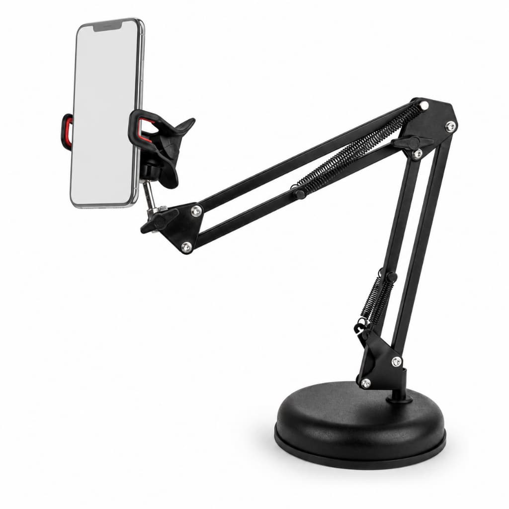 Suporte Articulado de Mesa para Microfone e Celular Ideal para Lives Gravação e Podcast