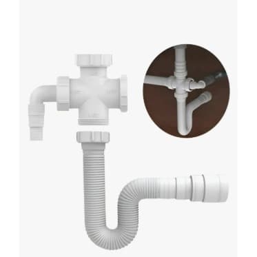 ADAPTADOR CRUZETA MAQUINA LAVAR SAIDA 1X3/4X1/2 - BLUKIT( nao acompanha sifao)