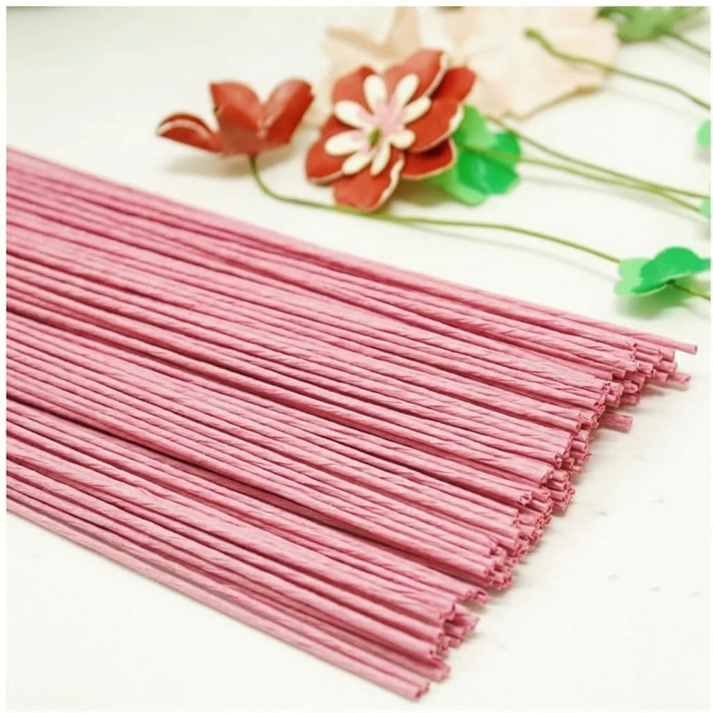 50un Arame Empapelado N20-Arame para Artesanato, Flores de Organza, Macrame, Borboletas Gigantes, Topo de Bolo