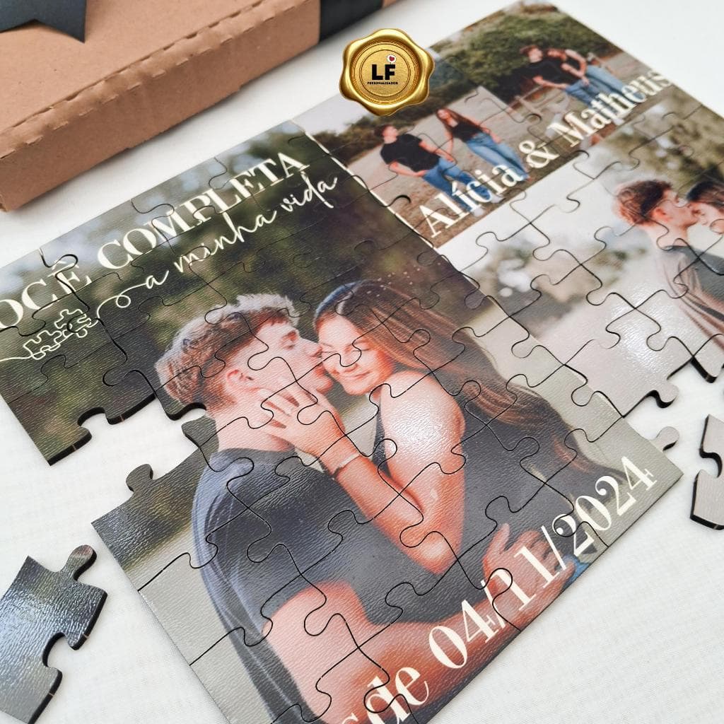 Quebra Cabeça Personalizado 64pç 18x28cm - Dia dos Namorados