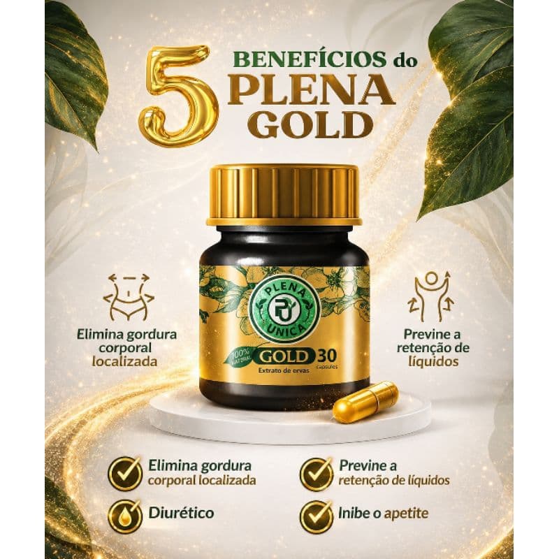 GOLD PLENA 30 CÁPSULAS- Suplemento Natural para Bem-Estar, Energia e Equilíbrio