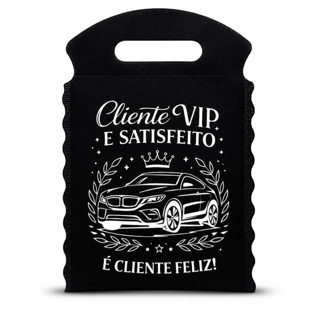 Kit 100 Lixo Car Preto - Arte Cliente VIP Estampa Pronta (PRODUTO NÃO É PERSONALIZADO)