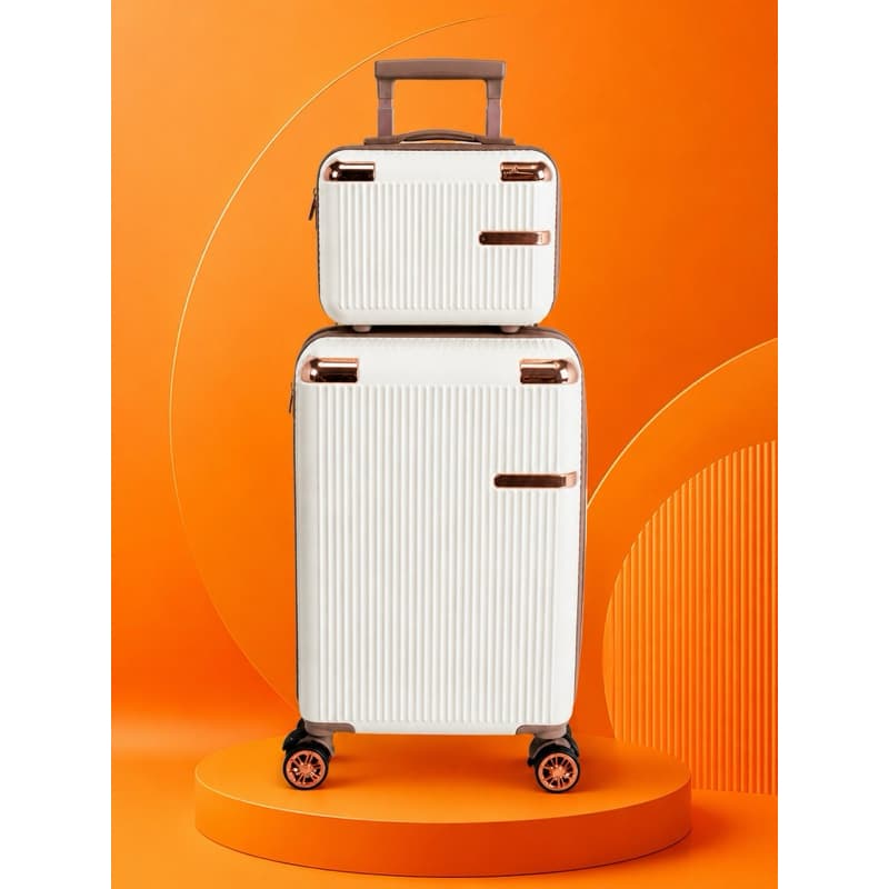 Conjunto Mala De Viagem Bordo 10KG Rodas Dupla Removíveis Cadeado TSA 3 Dígitos