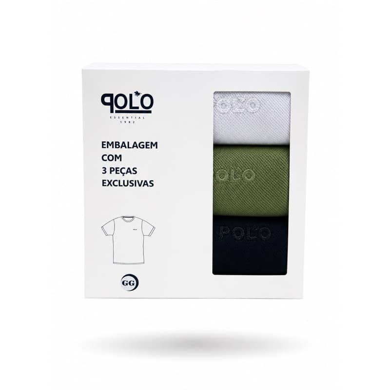 Kit 3 Camisetas Básicas Premium POLO Essential  O básico que veste melhor. Todos os dias.