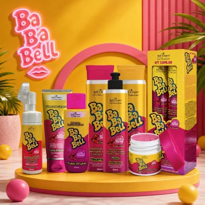 Kit Tutti Fruti Bababell Bell Corpus - Kit de Cabelos Rosto e Corpo 7 PRODUTOS