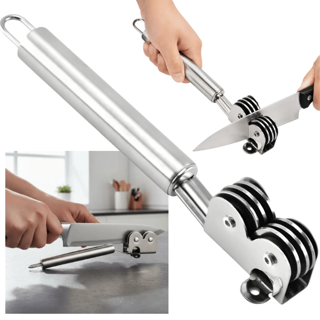 Afiador Facas Luxo Amolador Profissional Cozinha Gourmet Lâminas Corte Preciso Premium Durável