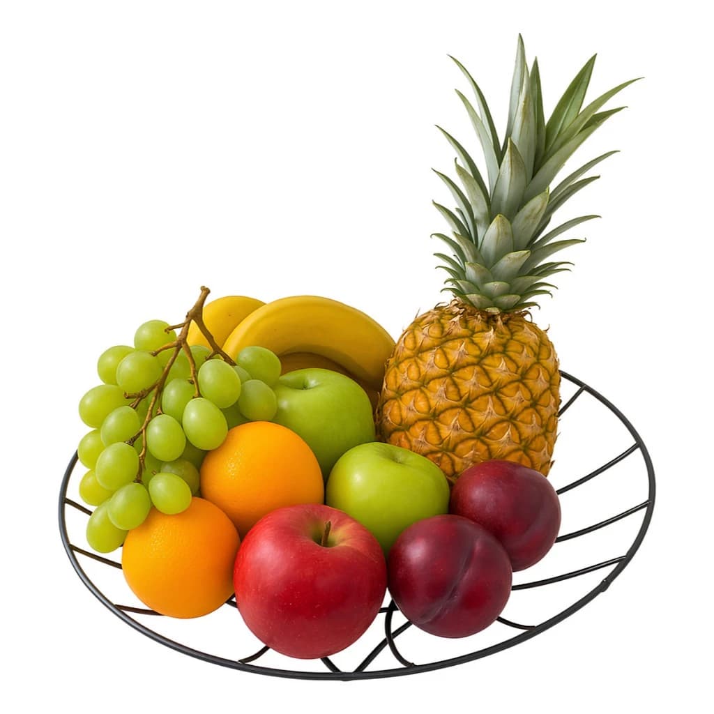 Fruteira de Mesa Cesto Multiuso Cesta De Metal Organizador Para Casa Cozinha