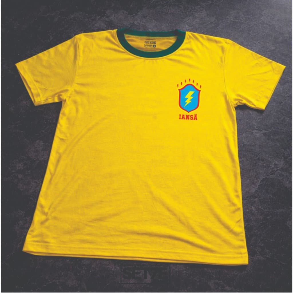 Camiseta Amarela IANSA Unisex Estilo Brasil | Algodão Confortável | Estampa Urbana Premium