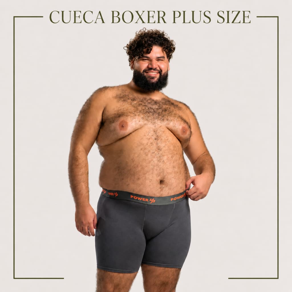 Kit Cueca Boxer Plus Size Cotton Confortável