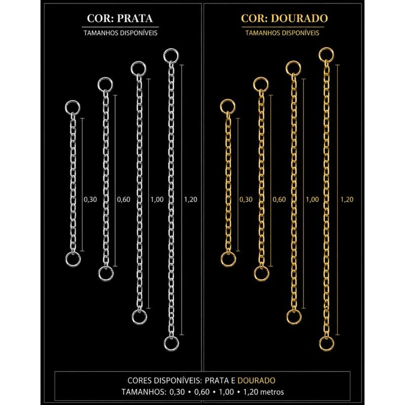 Alça Ombro Corrente com Mosquetão  para Bolsa Crossbody Metal Substituição Partes Acessórios