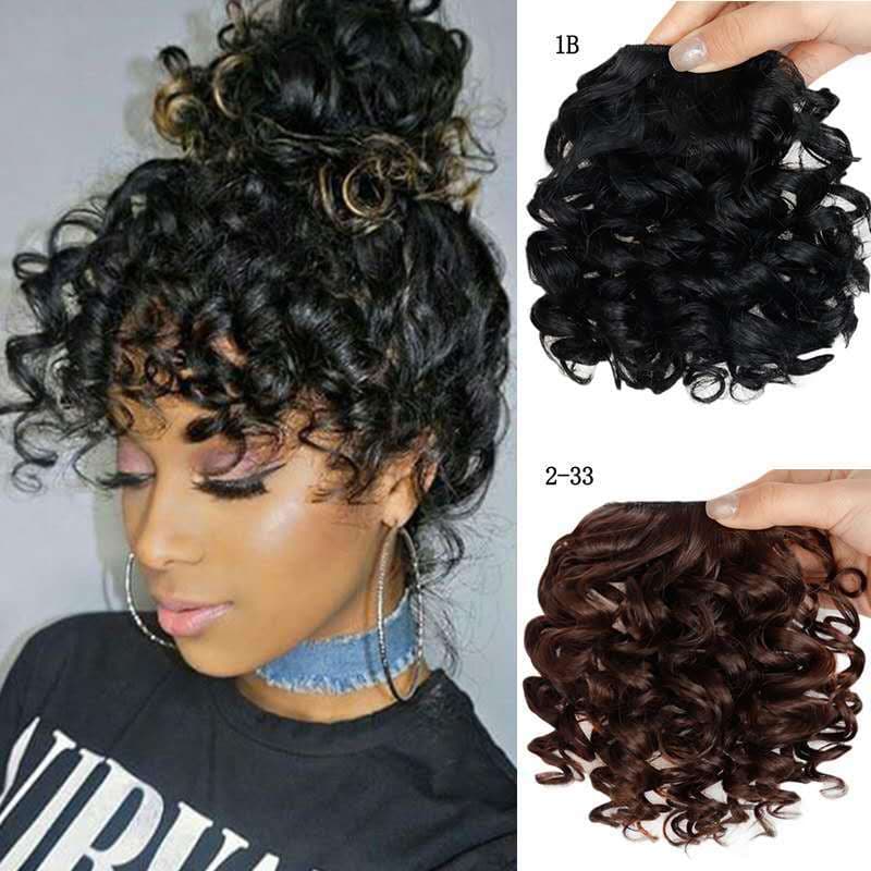 Aplique Franja Cacheada com Tic Tac Cabelo Orgânico JLHT
