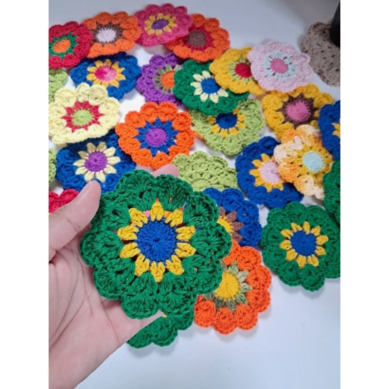 kit de flores de crochê