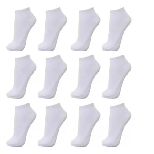 Meias Brancas Infantis Unissex - Kit 3 Pares Curtos