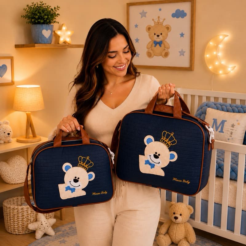 Kit 2 Bolsas Saída Maternidade Super Black Promoção