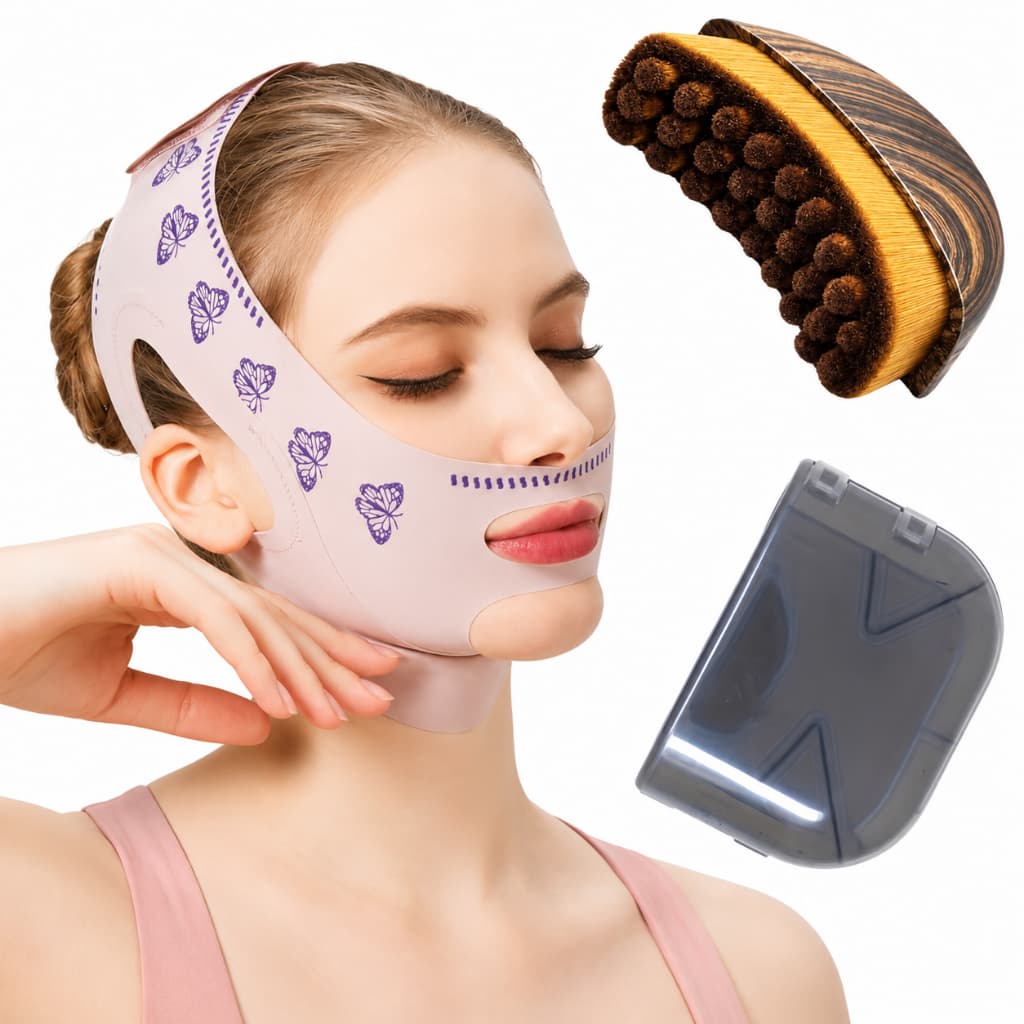 Escova Drenagem Facial Massagem Drenagem Linfatica Ergonomica Macia Para Contorno Facial
