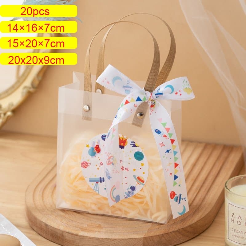 Back Field Kit 20 Bolsa Sacola Transparente Fosca 15×20×7 cm Para Presente E Lembrancinha