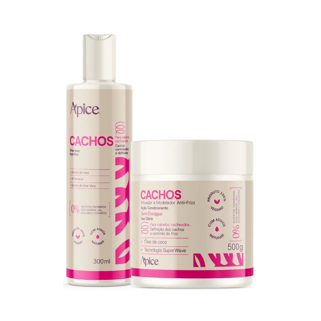 Kit Shampoo 300ml E Ativador 500g Cachos - Apice