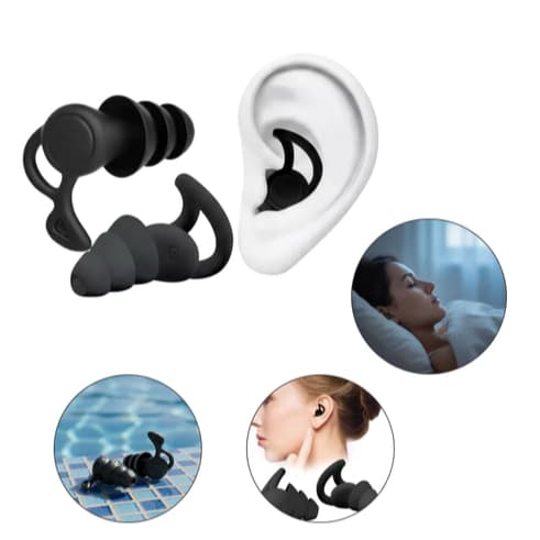 Protetores auriculares, protetores de ouvido com cancelamento de ruído, protetores para dormir, natação de 3 camadas,