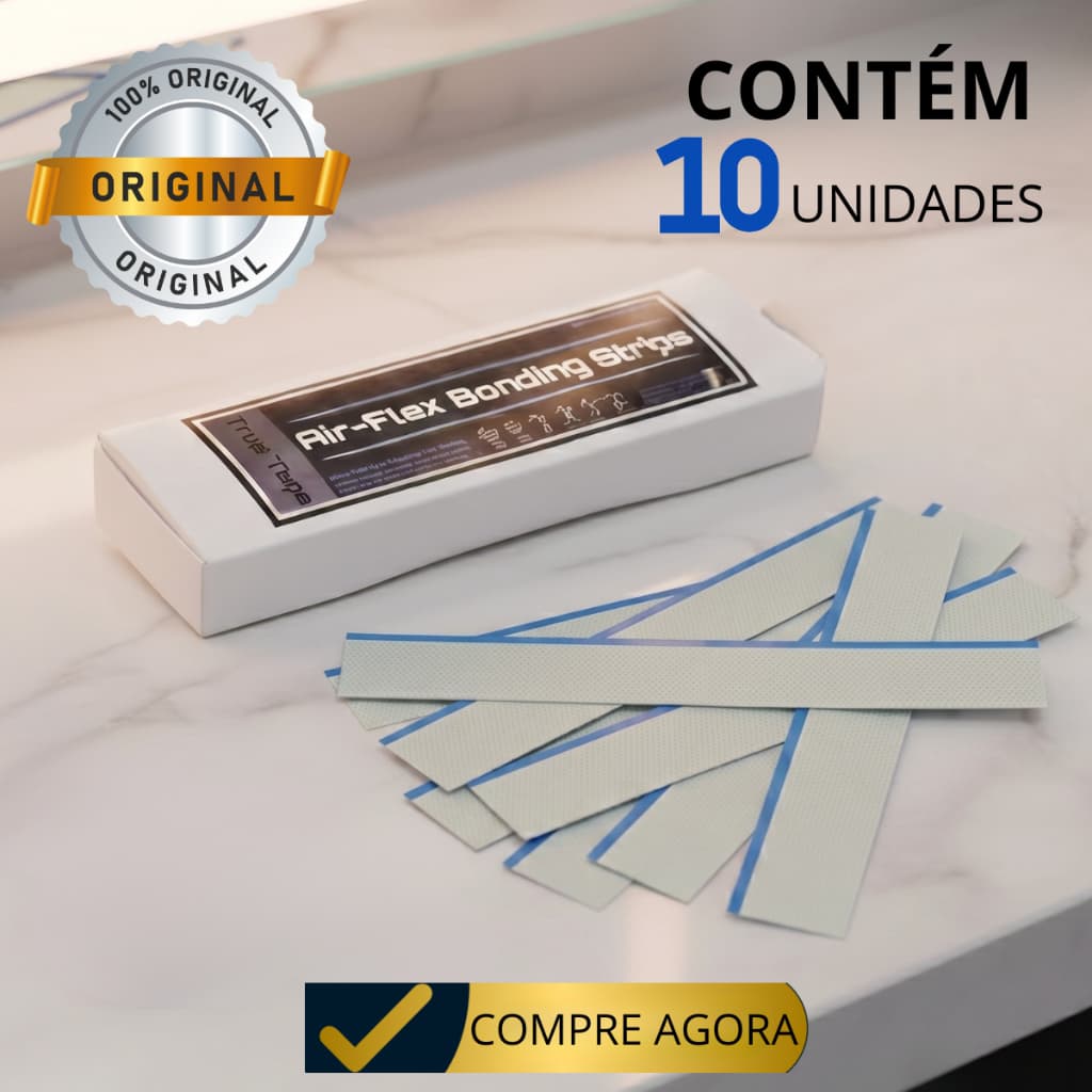 Fitas Adesivas Air Flex Prótese Capilar E Peruca 10 Unidades 30cm x 4cm