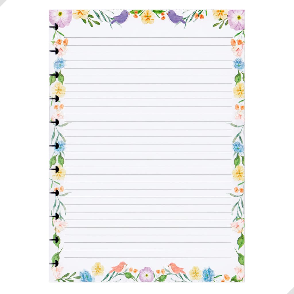 Refil 80 Folhas A4 Decorada Caderno Inteligente 11 Discos Folhas Pautadas Material Escolar