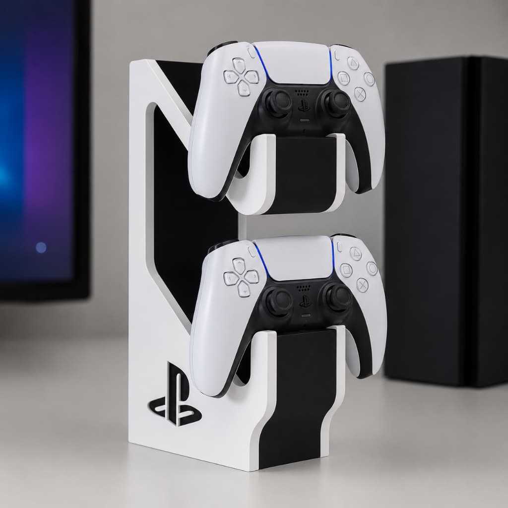 Porta Controle PS5 Duplo Suporte Organizador Gamer Design Moderno