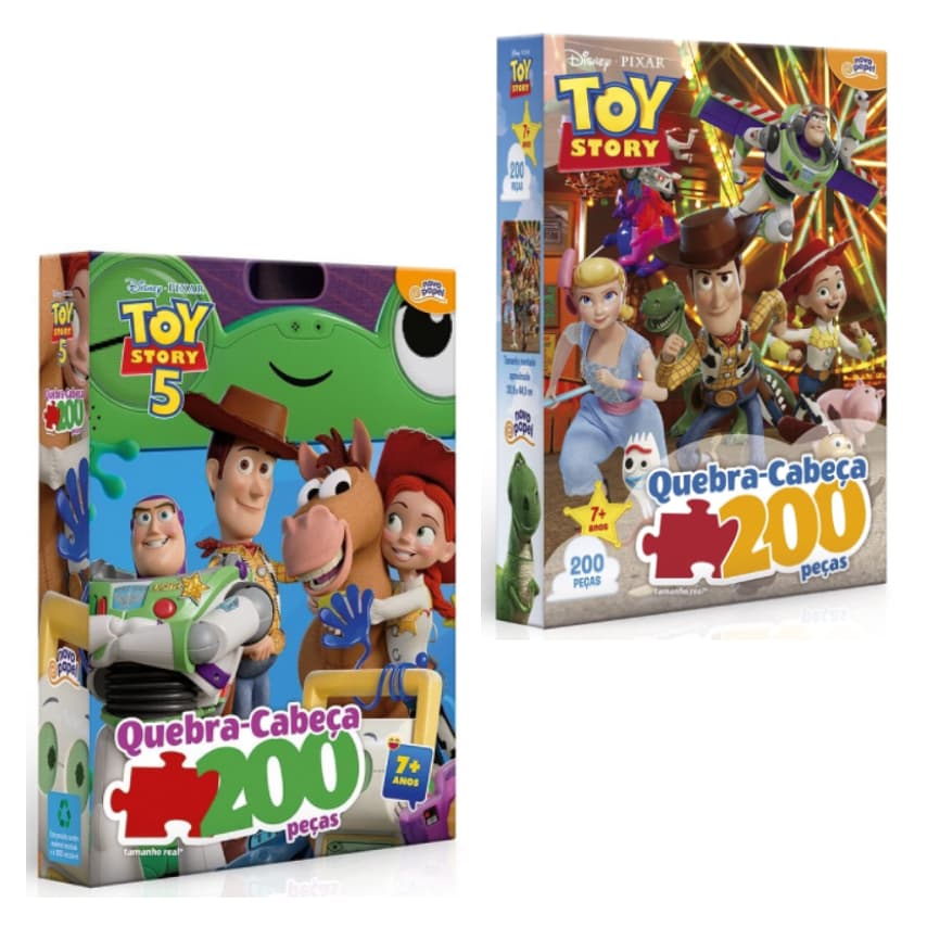 Quebra Cabeça Toy-Story 4 ou 5 - 200 Peças Toyster 8095