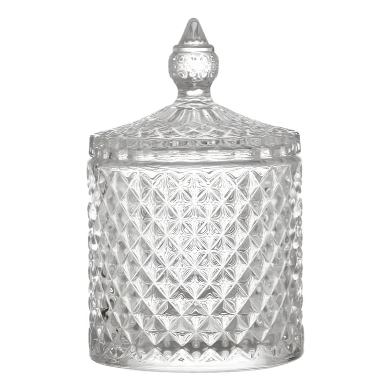 Potiche Shiny Vidro Cristal Bomboniere 14cm - Kehome