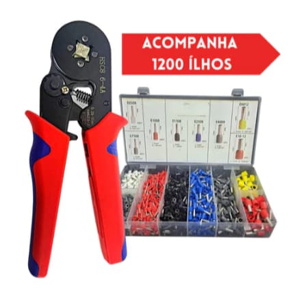 Alicate de Crimpagem para Ferramentas Fotovoltaicas prensa terminal tubular crimpar ilhos 0.25 Até 10mm² 1200peças luiza