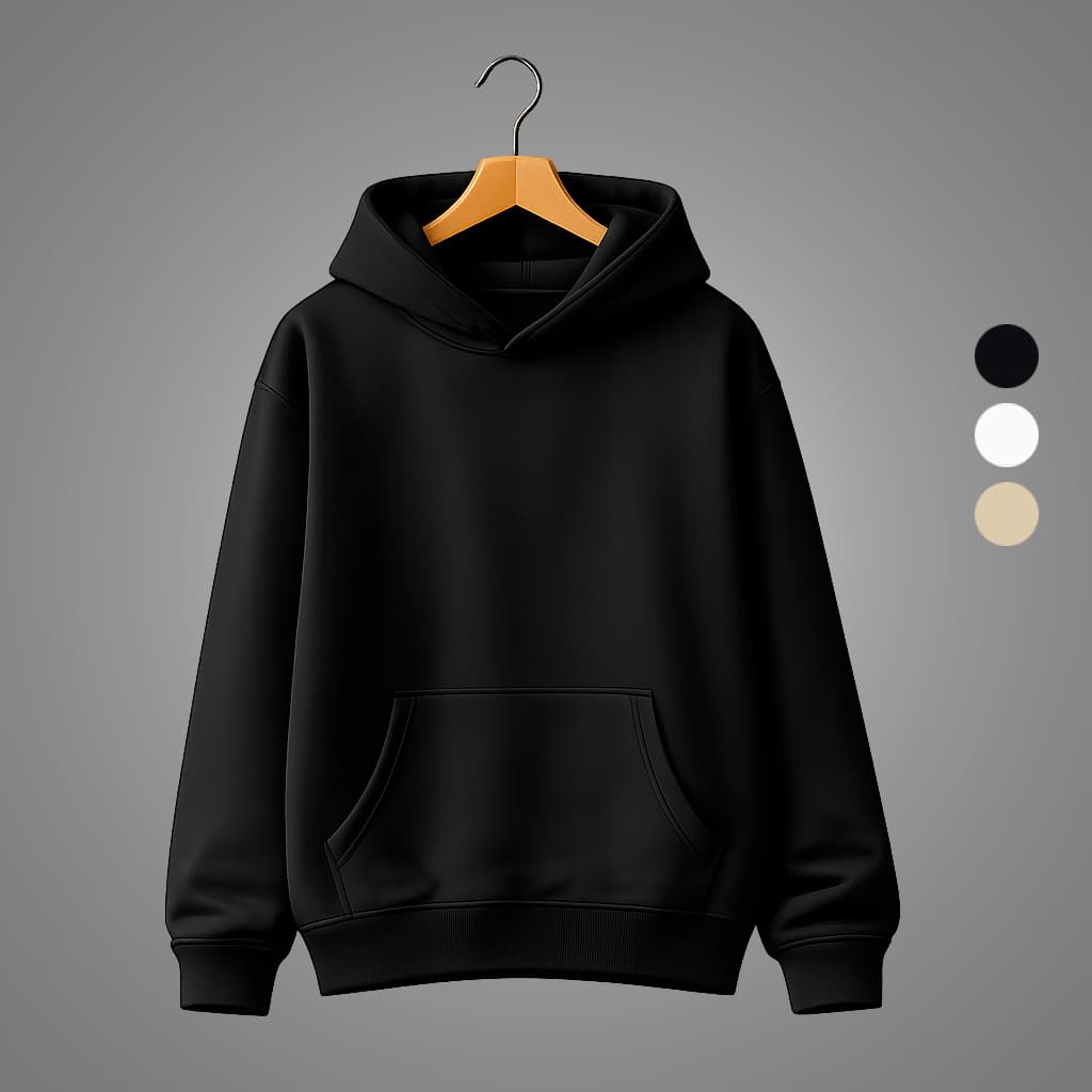 Moletom Canguru Unissex Com Capuz Algodão Flanelado Liso Feminino Masculino Envio Imediato- WK WORLD
