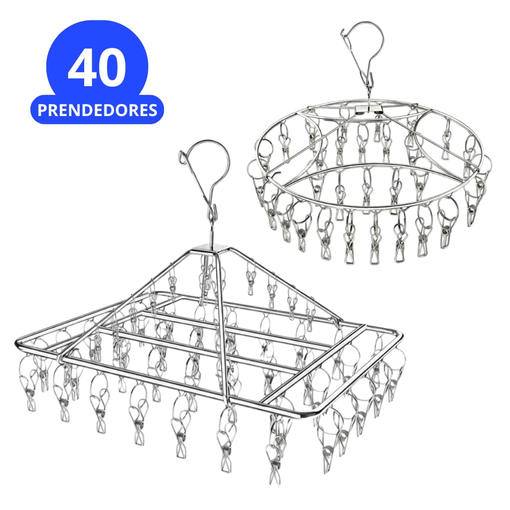 Varal 40 Prendedores Inox Reforçado Para Roupa Intima Meia Cueca Calcinha Premium Roupas