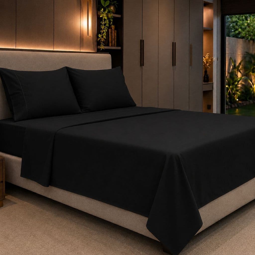 Jogo de Cama Casal 4Pç (40alt) Micropercal 600 fios Aveludado