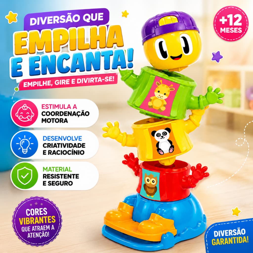 Brinquedos Educativos Pula Pula Centopeia Didático Divertido para Bebês