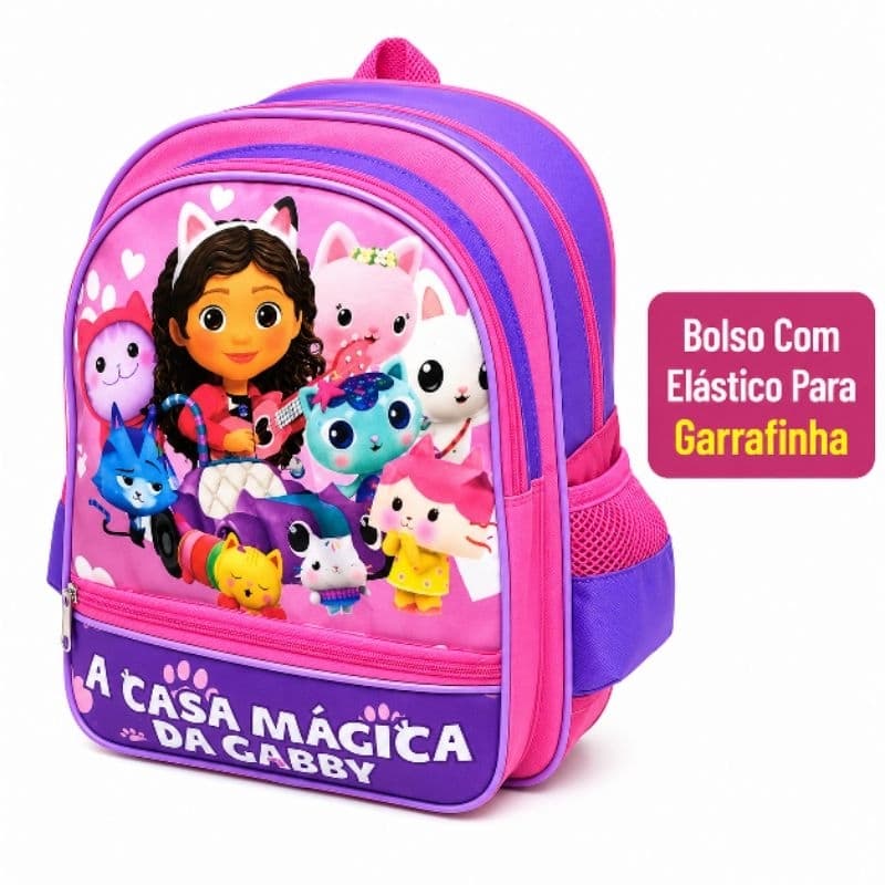 Mochila Escolar Infantil Creche De Costa A Casa Da Gabby