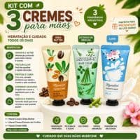 Kit com 3 Cremes Hidratantes para as Mãos