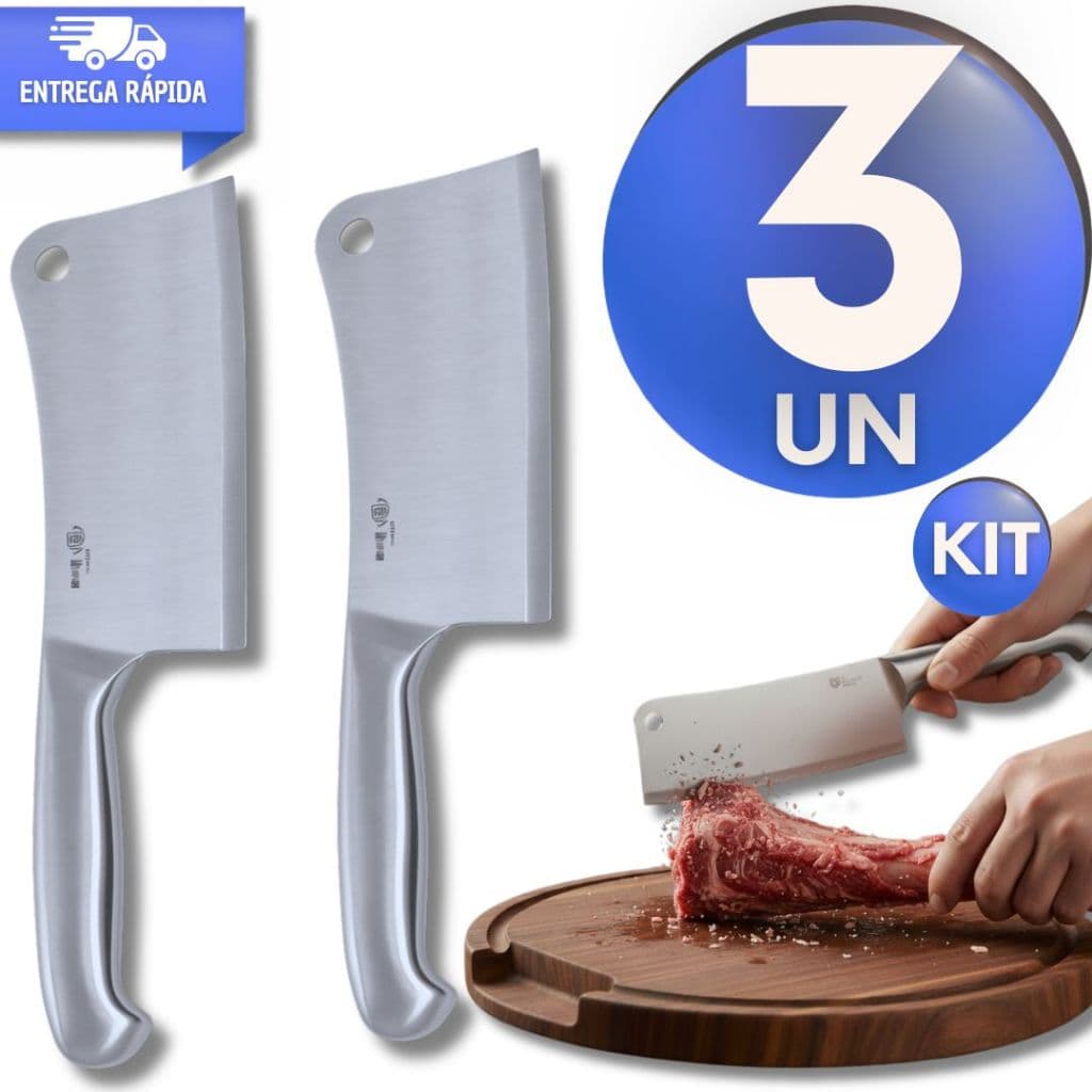 Cutelo Inox 6 Polegadas Faca Churrasco Açougue Cozinha Chef Profissional