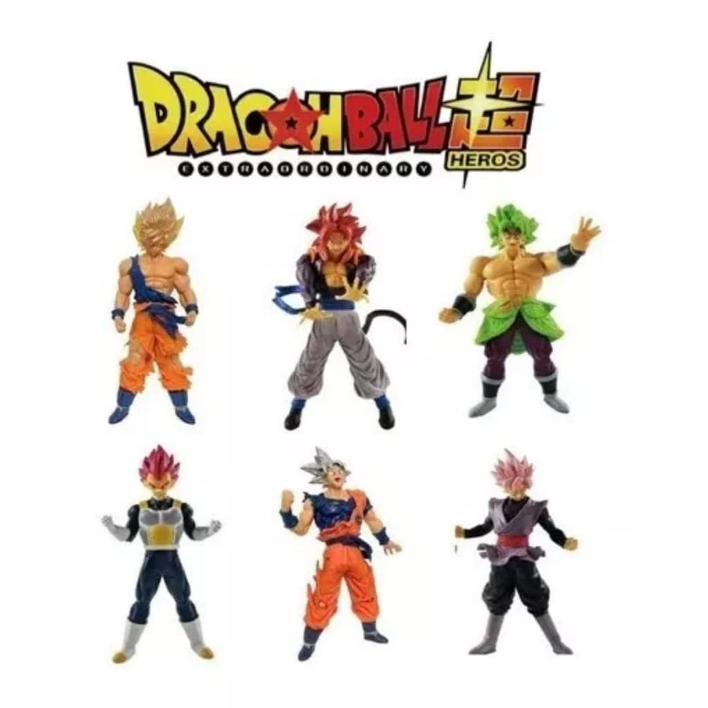 Boneco Dragon Ball Z Super Gt Broly Vegetto Goku Grande 18cm