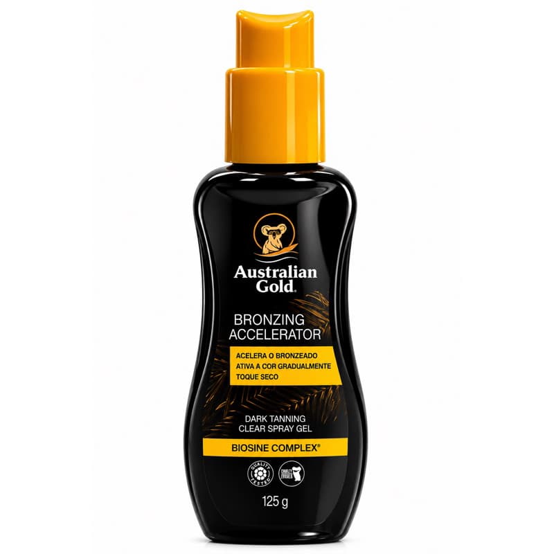 🔥 Australian Gold Bronzing Accelerator Spray Gel 125g – Acelerador de Bronzeado Toque Seco
