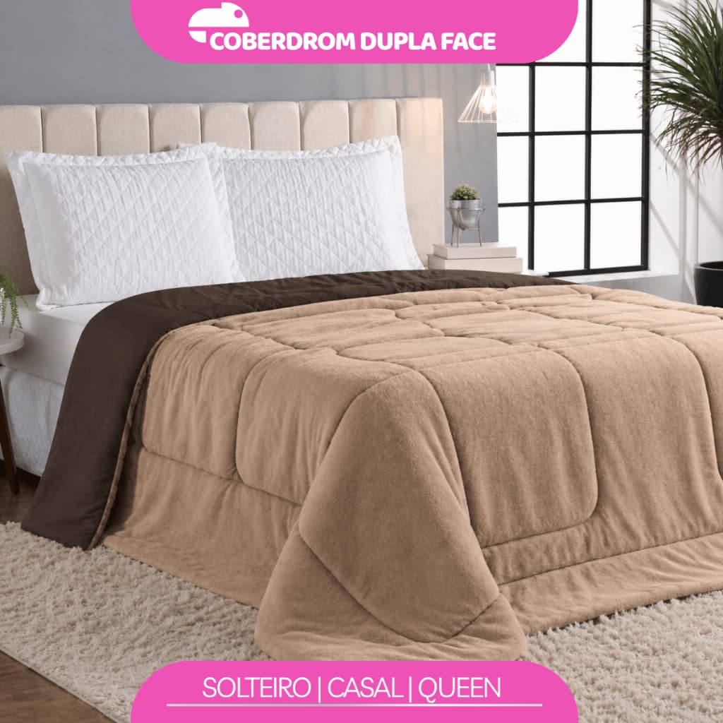 Edredom Dupla Face Manta Grossa para o Inverno Plush Solteiro Casal e Queen Coberdrom