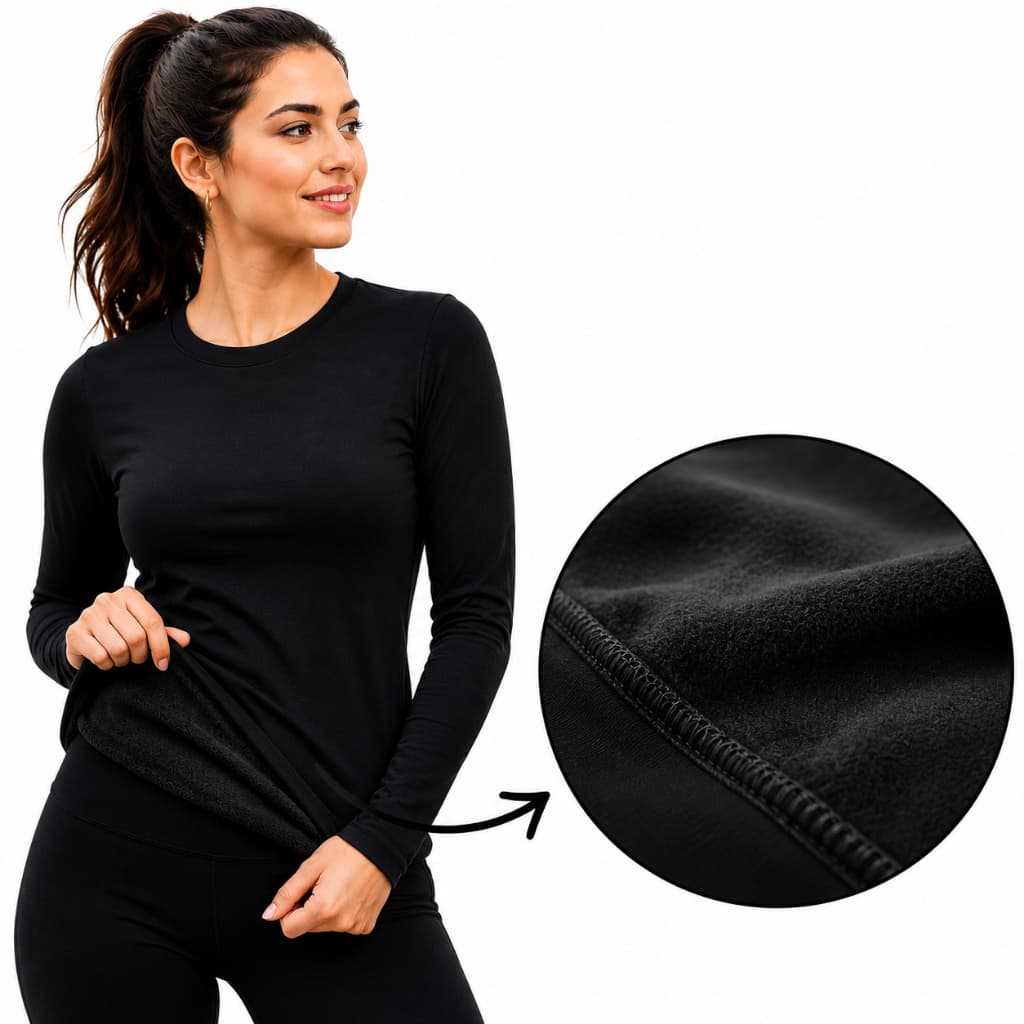 Blusa de Frio Térmica Feminina e Masculina Manga Longa Flanelada Inverno Segunda Pele