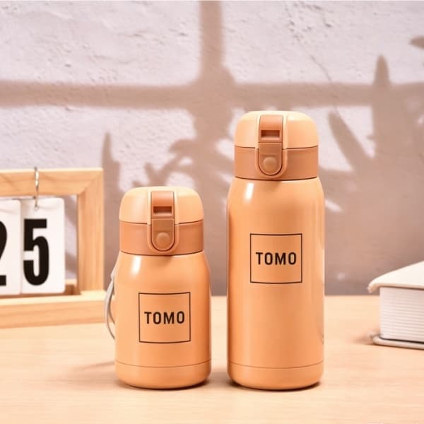 KIT2 Mini Copo De Isolamento Garrafa Térmica De Aço INOX Inoxidável Tampa pop-up compacto portátil à prova de vazame