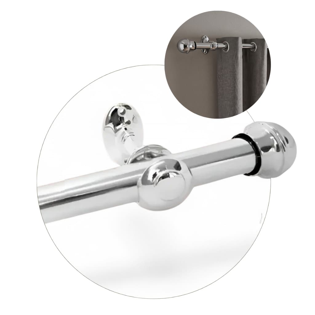 Varão Cromado 3 Metros 19mm Alumínio Suporte Para Cortina Prata
