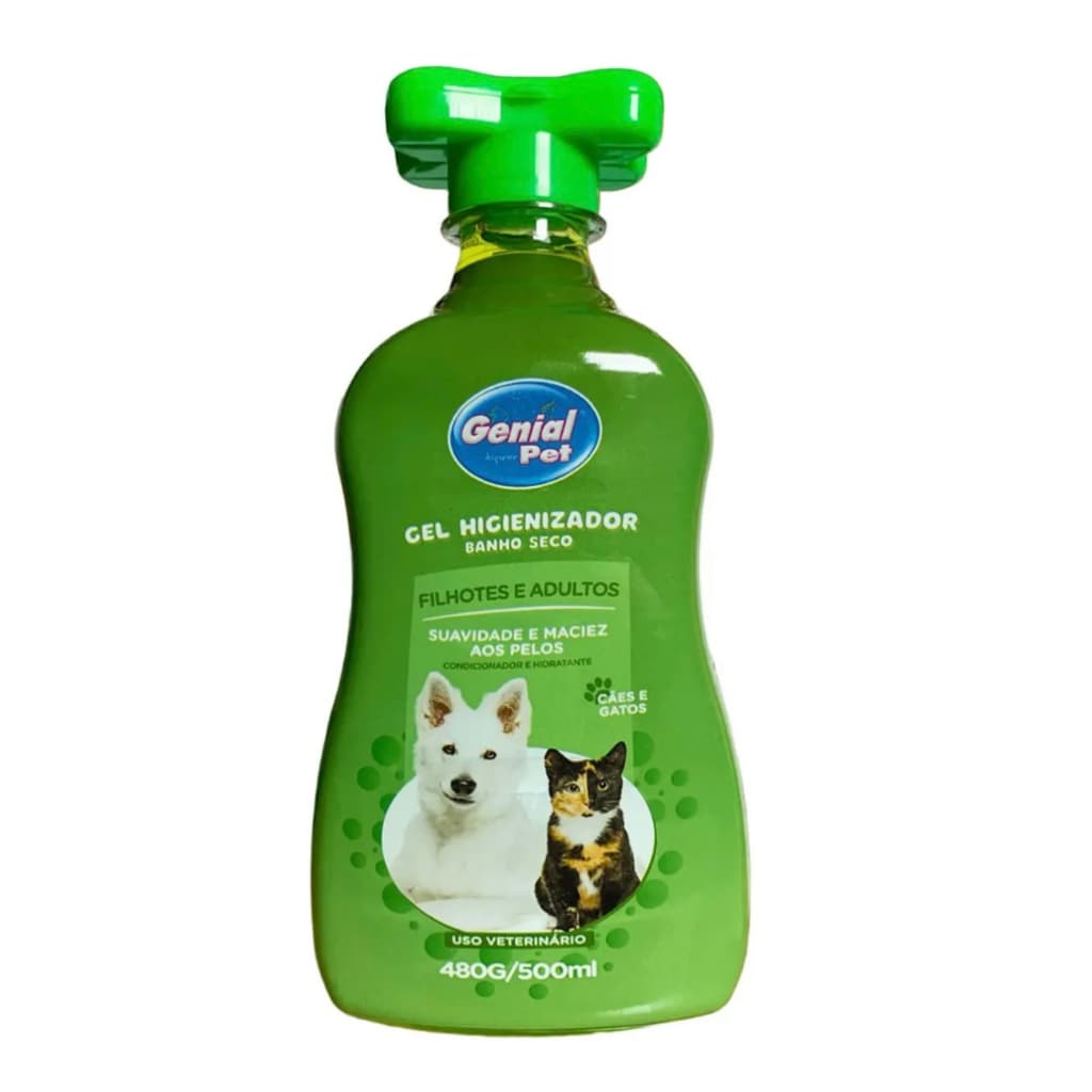 Gel Higienizador Condicionador e Hidratante para Cães e Gatos - Genial Pet