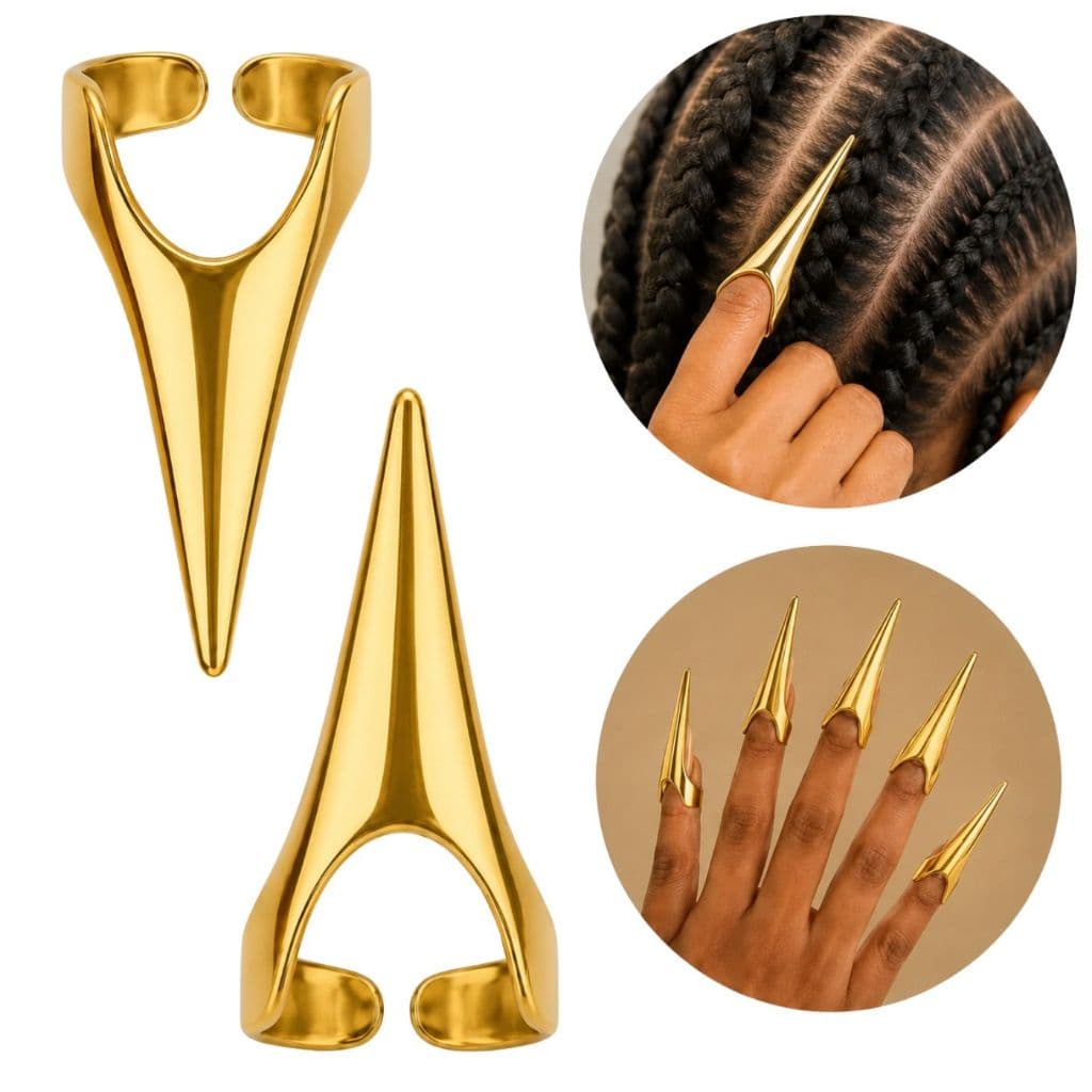 Kit 2 Aneis Separadores de Mechas para Tranças Acessório Profissional para Trancista