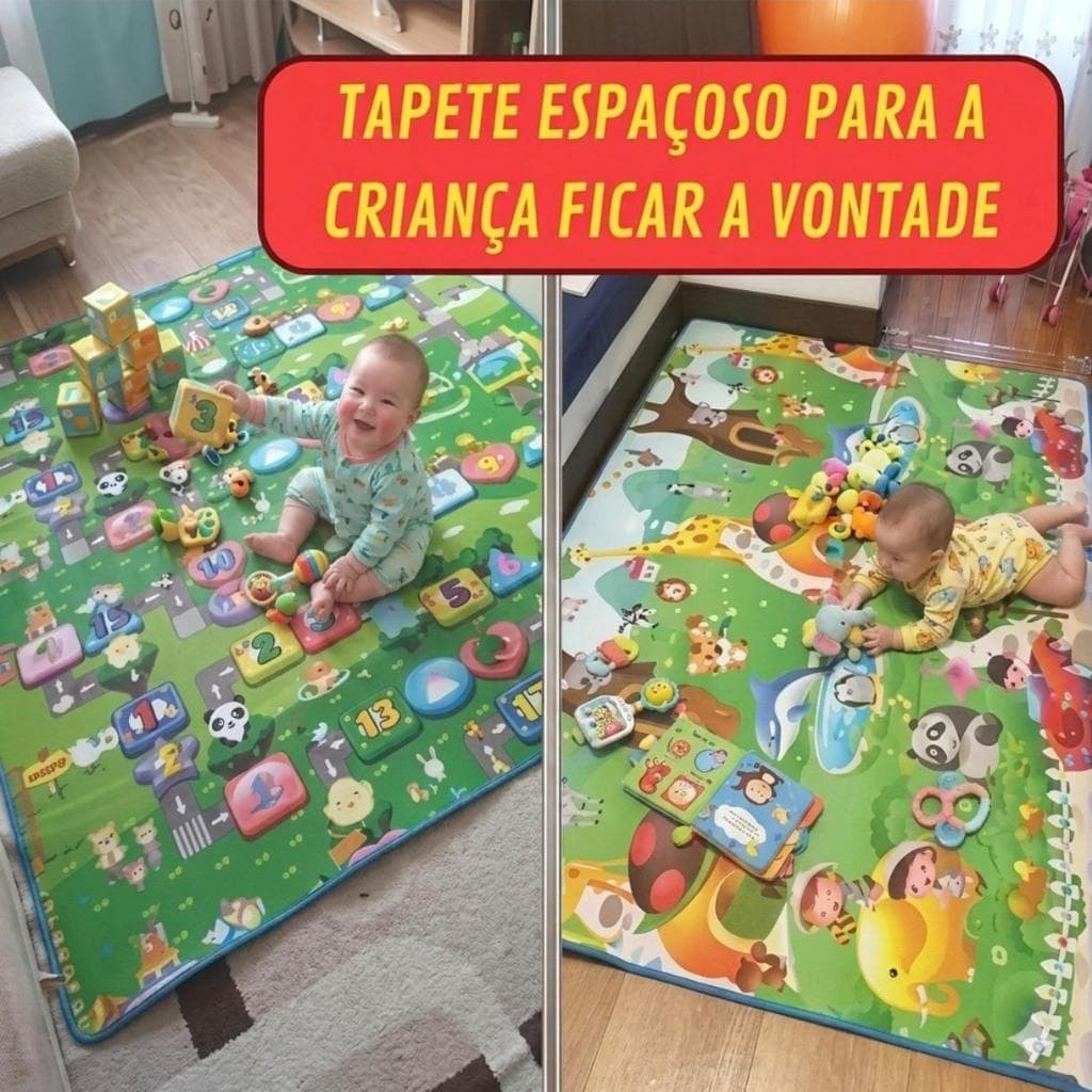 Tapete Termico Infantil Bebe Estampas Atividades Educativo Tapetinho Lavável