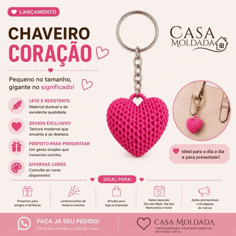 Chaveiro de coração presente bolsa Chaveiros Coração Vermelho Lembrancinhas Dia das Mães Para Brinde