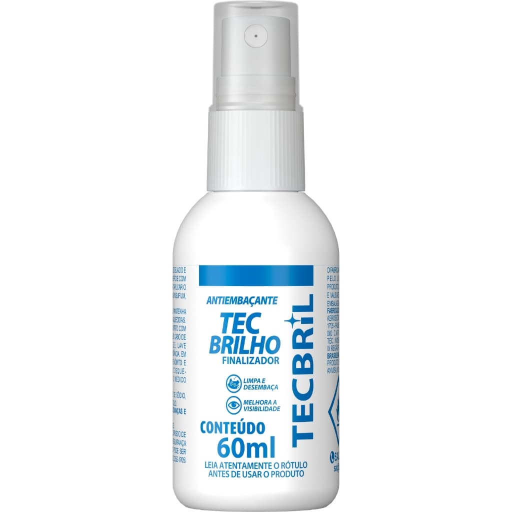 Antiembaçante Tecbril 60ml Limpa Vidros Faróis Auto
