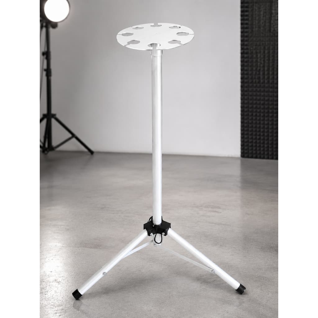 Pedestal suporte DESCANSO DE MICROFONE PARA 8 microfones com fio e sem fio resistente de metal ferro cor bege