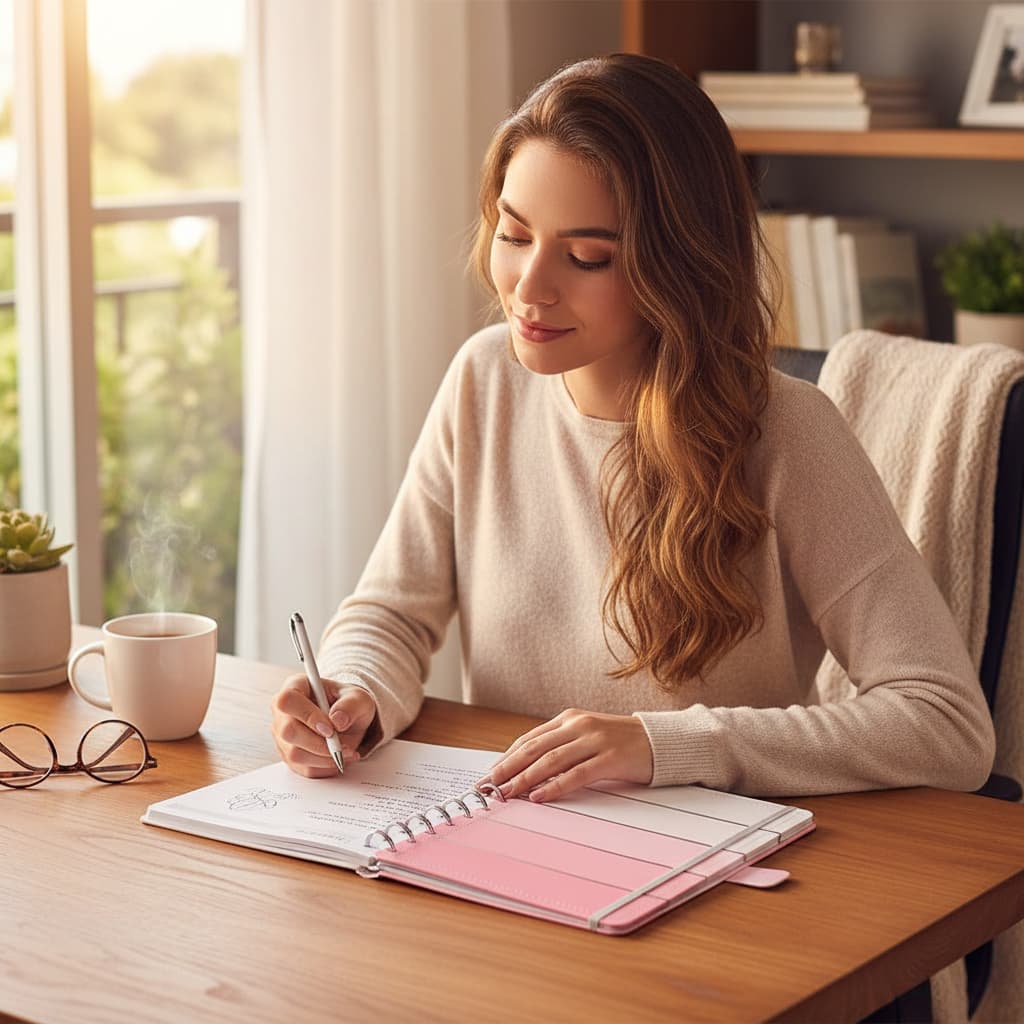 Caderno Grande Rosa Capa Dura Reposicionavel Papelaria Escolar Organizador Disko