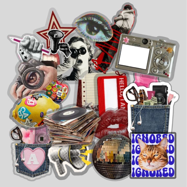 Kit 19 Adesivos Premium Street Colagem Collage Art Para Decoração Journal Scrapbook Diário Kindle
