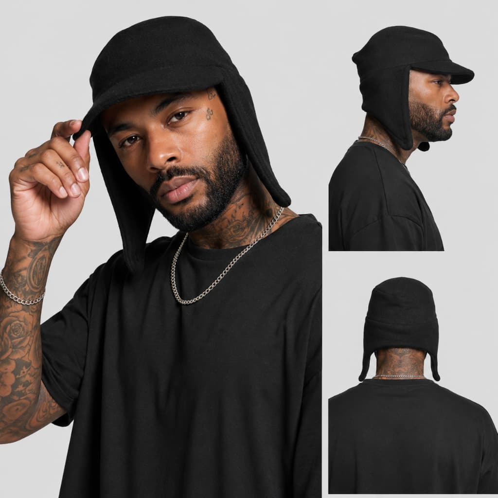 Boné Térmico De Inverno Com Protetor De Orelhas Flanelado Quente Masculino Feminino